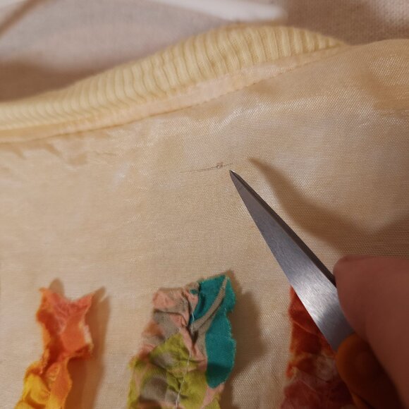 Parsley & Sage Button Down Jacket Top Womens Medium Multicolor Appliques FLAW - Picture 7 of 13